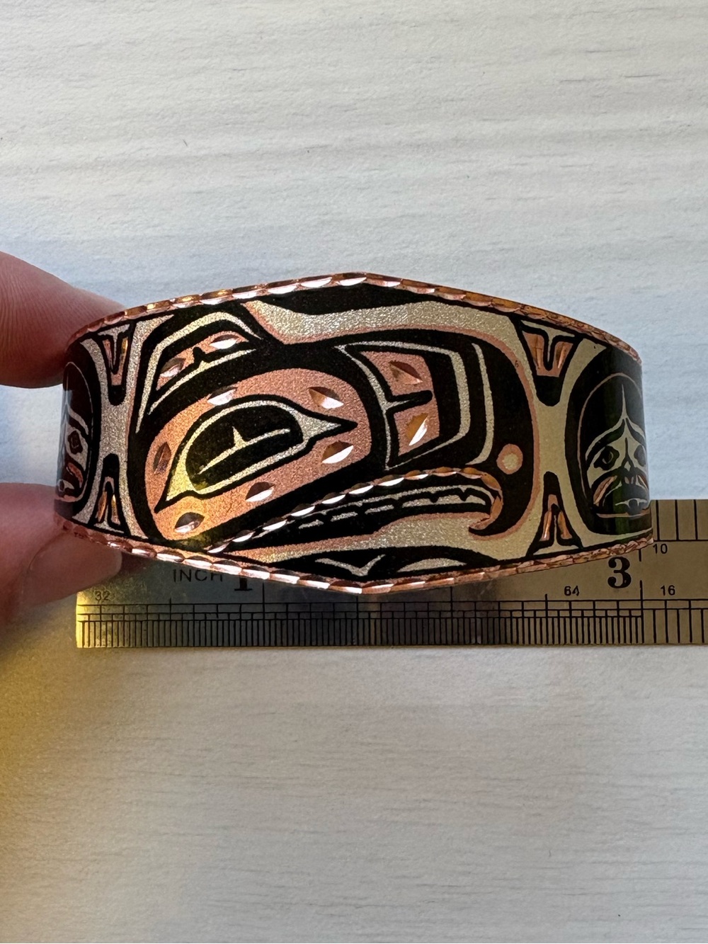 Copper First Nations Decoration Cuff Bracelet